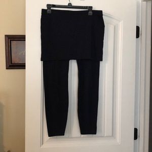 Leggings with a skirt overlay